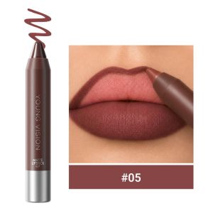 MADEWITH Waterproof Matte Lip Liner Pencil Chocolate Tone Non-stick Cup Lip Contouring Pencil  Soft Velvet Lipstick Pen Women