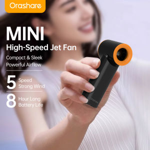 Orashare HF11 High Speed Mini Jet Fan 3000mAh Rechargeable Portable Handheld Fan 5 Spend Strong Wind