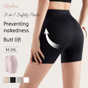 【SINGABRALETTE】Three-in-One Safety Pants High Waist Seamless Butt Lift Shapewear Breathable Tummy Control Panties Ice Silk Leggings Summer​​