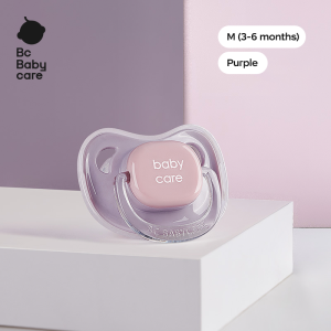 Bc Babycare Baby Soothie Pacifier with Cover 1 Pack Orthodontic baby Soother BPA Free 3 Stages Silicone for Newborn Infant Teether Best Pacifier for Breastfed Babies S/M/L