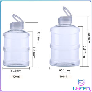 Need. Mini Water Bucket Tumbler Creative Mineral Water Bottle 700ml 500ml