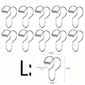 YESPERY ที่แขวนสเตนเลสกันลมแบบตะขอแขวนสำหรับที่ใส่ของแบบแขวนเสื้อผ้าคลิปหนีบที่แขวนซักรีดกันลมมีตะขอแขวนกลางแจ้ง1/5/10ชิ้น