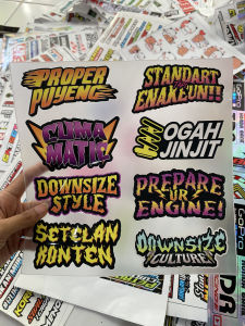 STICKER KATA KATA PROPER PUYENG CUMA MATIC / STICKER PACK KATA KATA VIRAL / STICKER KATA KATA TERBARU / STICKER HELM /
