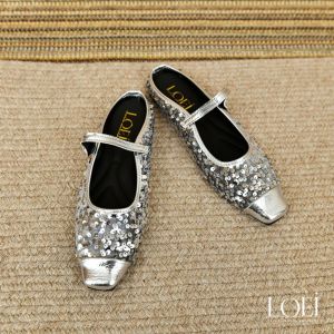 LOEI Marvee Flatshoes Wanita Sepatu Slip On Sequin Elegant Kekinian 1132