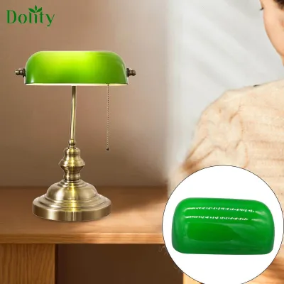Dolity Green Glass Bankers Lamp Shade Replacement Cover Lampshade for Antique Lamp
