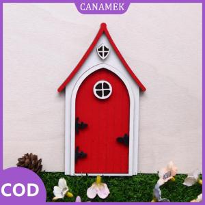 CANAMEK✨ Dollhouse mini Gỗ câu chuyện cổ tích cửa Dollhouse Gnome cửa mô hình thu nhỏ cảnh vườn tự làm đồ nội thất trang trí phụ kiện