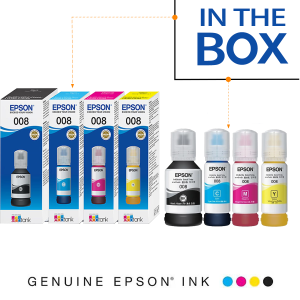 Epson 008 Ink Bottle Original 008 Pigment Ink Black DURABrite ET INK For Epson M15180 L15150 L6550 L15160 L6580 L15180 L6490 L6460 Ink Tank Printer