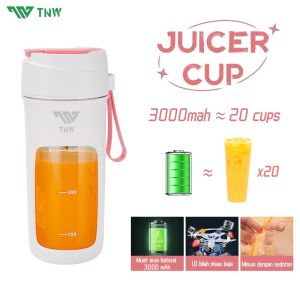 TNW KJ8 Juice Blender 10 Pisau Portable Jus Belender Buah 500ml Juicer Ice Crusher 3000mAh Rechargeable