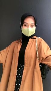 Womens Plain Shirts Linen Oversize Pocket Basic Plain 2023 / Atasan Polos Wanita Lengan Panjang