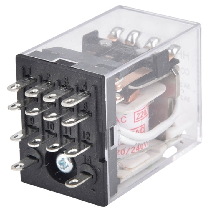 Rơ le trung gian 14 chân dẹp nhỏ MY4N-J điện áp 12VDC, 24VDC, 220VAC ...