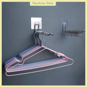 [PureZone] Versatile Wall-mounted Hanger Storage Space-saving Foldable Clothes Hanger Rack Windproof Anti-slip Organizer