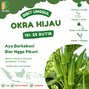 BENIH SAYUR OKRA HIJAU (25 BUTIR)