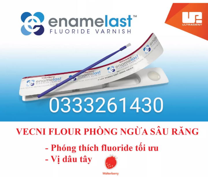 [Lấy mã giảm thêm 30%]Tuýp bôi Vecni flour loại viền đỏ cao cấp ngăn ngừa sâu sún răng cho bé