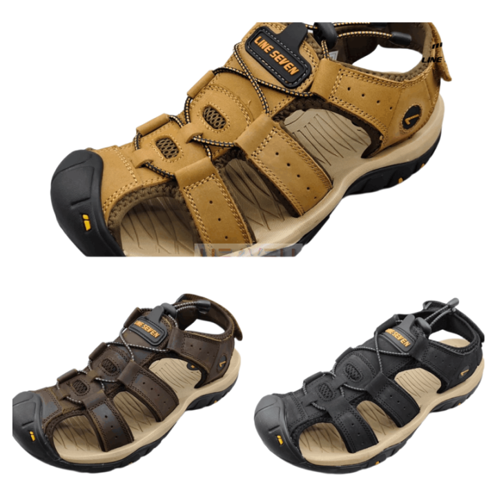 Line7 Flip Flops & Sandals-E-1220 [LEATHER] | Lazada