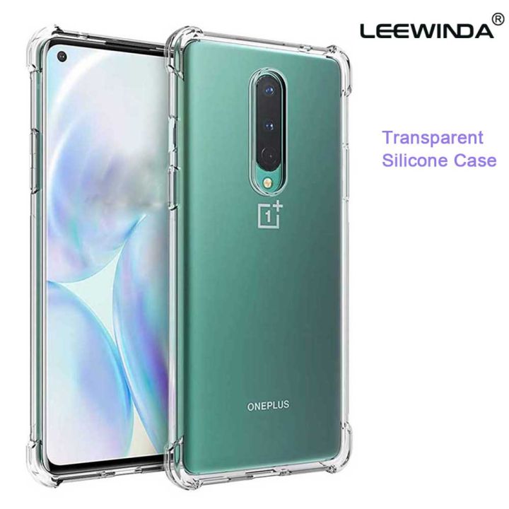 LEEWINDA For OnePlus Pro Pro 8T Phone Case,For OnePlus 6T  Cases,Luxury Shockproof Bumper Transparent Silicone Clear Protection Back  Cover For