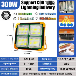 Solar Emergency Light Solar Light Outdoor IP67 Waterproof Solar LED Flood Light Flashlight Rechargeable solar light