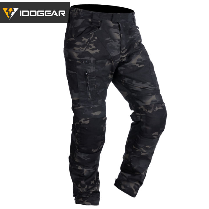 IDOGEAR Tactical Combat UFS Pants With Removable Knee Pads Thigh