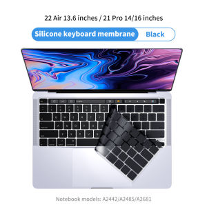 SmartDevil Keyboard Protector Film For Macbook Air M1 A2337 13.3 inch Macbook Air M2 A2681 13.6 inch 2022 Macbook Pro 13.3 inch A2338 MacBook Pro 14 / 16 inch Silicone Reusable Waterproof Dustproof Transparent Laptop Protector Film