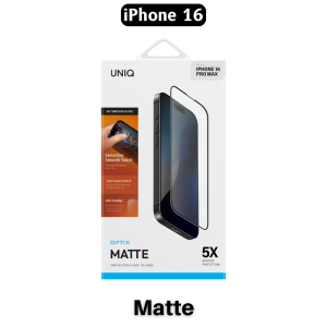 UNIQ Optix iPhone 16 / 16 Plus / 16 Pro / 16 Pro Max Screen Protector 9H Tempered Glass