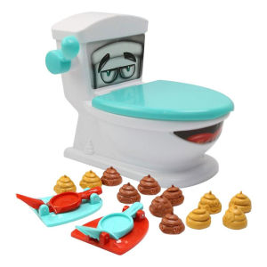 Poop Shooting Catapult Game Toy – Funny Prank Interactive Tabletop Toilet Game for Kids