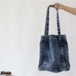 TOTE BAG TAS SLEMPANG JEANS DENIM CASUAL PALING TRENDI VIRAL