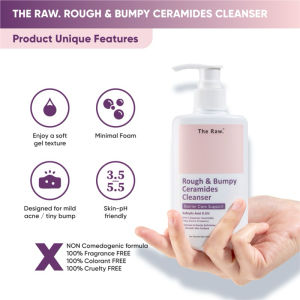 The Raw. Acne Ceramides Cleanser 150ml – Gentle Purifying Wash for Acne-Prone Skin with Ceramides & Botanical Actives