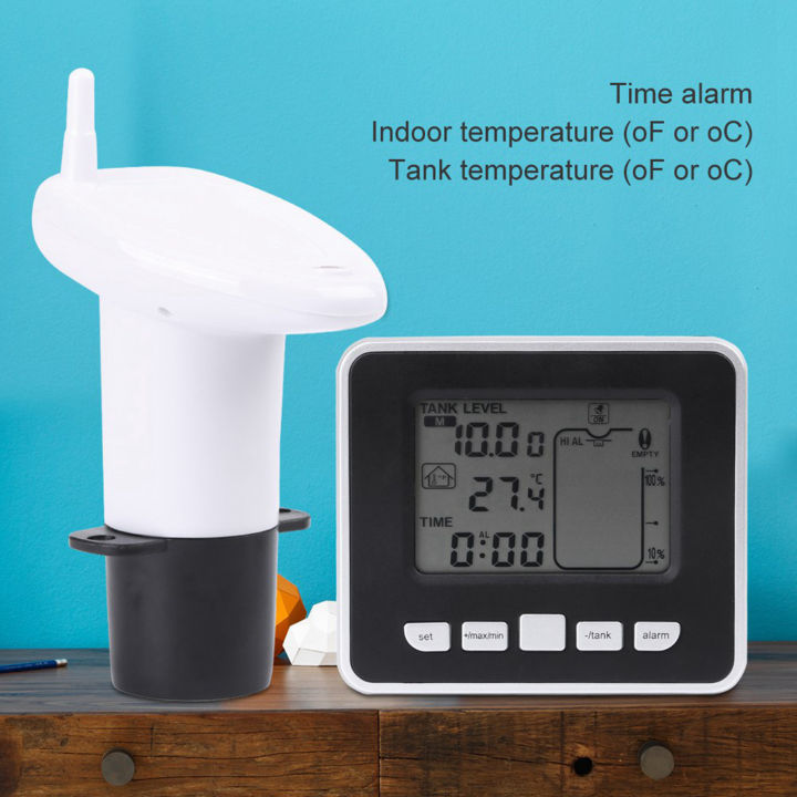 Ultrasonic Water Tank Liquid Depth Level Meter Sensor with Temperature ...