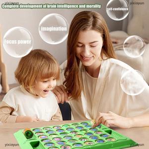 [COD] yixiayun 1 Set Logical Thinking Cognitive Animal Learning Memory Matching Chess Kids Toy Animal Flip Chess Classic Strategy Board Game