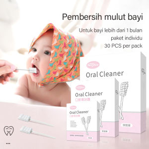 DreamBaby 30pcs sikat lidah bayi new born pembersih lidah mulut bayi/baby oral cleaner cotton toothbrush/baby oral cleaner stick