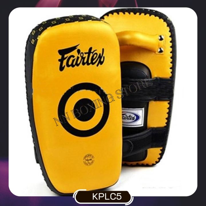 Fairtex キックミット KPLC6 イエロー Fairtex KPLC6 Muay Thai Curved