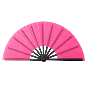 10Inch Kung Fu Folding Handheld Fan with Black Bone Solid Color Hand Fan for Cultural Displays and Celebration Supplies