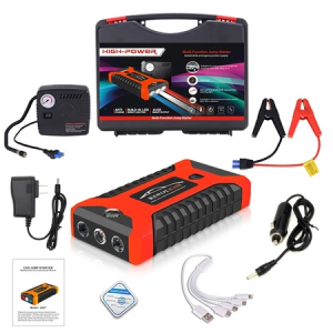 99800mAh 4IN1 Portable Car Jump Starter Pack Booster Charger Battery Power Bank With Air Pump