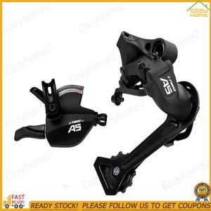 [Cozyhome2] A5 3x9/27 Speed 2:1 Actuation Ratio Long Cage Rear Derailleur with Indicator Bike Trigger Shifter Set for MTB Upgrade