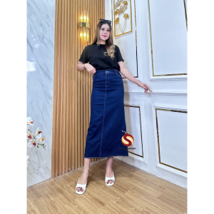Sakaaboom Skirt Rok Navy Jeans Premium Rok Jeans Span