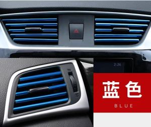 AIR COND COLORFUL STRIP LINING Car Interior Chrome Trim Grid Decoration Line Dashboard Grill Sticker Accessories Aircond Liner 汽车空调装饰亮条 Axia Myvi Bezza Alza Waja Saga Wira Persona Iriz Aruz Ativa Viva