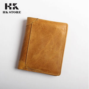 Ví đứng nam da bò 💝 HK STORE 💝 da bò thật 100% và lót da cao cấp kiểu dáng nhỏ gọn tay siêu tiện lợi.