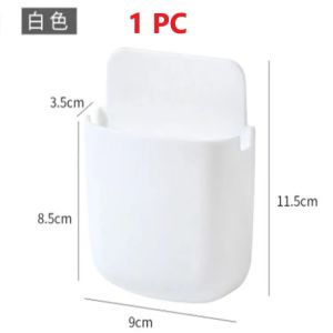 Punch free remote control box  mobile phone box  Plastic PP accessories container box wall mount storage organizer