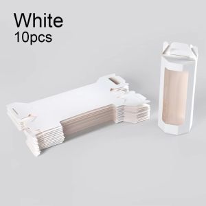 INEXTIN 10pcs Hình bát giác Hộp quà tặng Trong suốt Thiết bị cầm tay Hộp trưng bày cửa sổ Đơn giản Gấp lại Hộp quà hoa Thích hợp để làm bao bì quà tặng