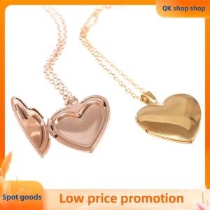 ✨QK shop✨ Love Heart Locket Pendants for Women Men Openable Photo Frame Picture Necklace
