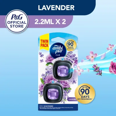 Ambi pur Car Clip Lavender Car Air Freshener 2.2ml (x2 or x3)