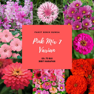 Benih Bibit Biji Bunga Pink Mix 7 Varian Bibit Unggul