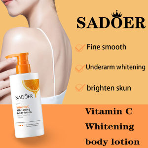 SADOER  vitamin C Whitening Body Lotion Pemutih Badan Permanen Whitening Body Skin Care Pelembab Dan Meremajakan Kulit Menghilangkan Kusam Kulit Mencerahkan Warna Kulit 250ML