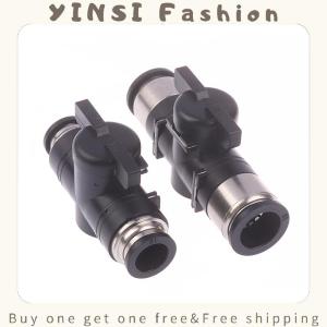 YINSI Pneumatic Fittings Quick Connector Air Hose Tube Connectors Plastic BUC 4mm 6mm 8mm 10mm 12mm 14mm 16mm Push Into Pluglug