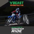 80/90-14 TL BEAST TIRE / MOTORCYCLE TIRE BEAST FLASH P6240 80/90 - 14 TL BEAST TIRE RIM 14 TUBELESS. 