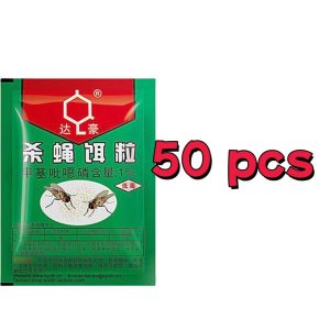 【100% Fly Killing】50pcs  Fly Killer Powder Fly Killing Bait Powder Trap Flies Repellent Fly Attractant Flies Killer fruit Harmless to Human Body