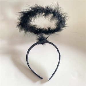 Lông Halo Headband lông thiên thần hairband chống trượt giáng sinh mũ sắt đạo cụ chụp ảnh trang phục hóa trang phụ kiện hóa trang