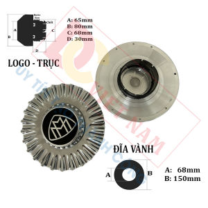 Logo chụp mâm ốp lazang bánh xe ô tô Maybach ZGS-004 chất liệu nhựa ABS và hợp kim nhôm cao cấp