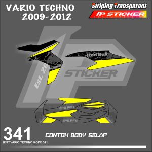 VARIO TECHNO (COD) STIKER STRIPING MOTOR HONDA VARIO TECHNO HOLOGRAM DAN TRANSPARAN