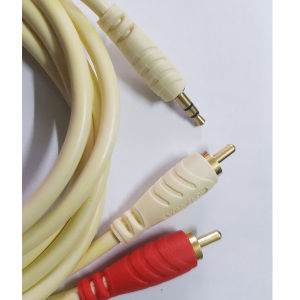 Dây cáp loa AV đầu 3.5 ra 2 đầu bông sen dài JSTAR CHỐNG NHIỄU GẤP ĐÔI