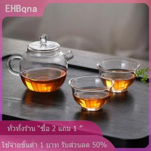[COD] EHBqna KITCHEN กาน้ำชาแก้วใสขนาดเล็ก150มล. 5ออนซ์ทนความร้อนสูงสำหรับเครื่องดื่มร้อนกาน้ำชาสำหรับหนึ่งคนใช้ชากังฟูสำหรับบ้านออฟฟิศคาเฟ่